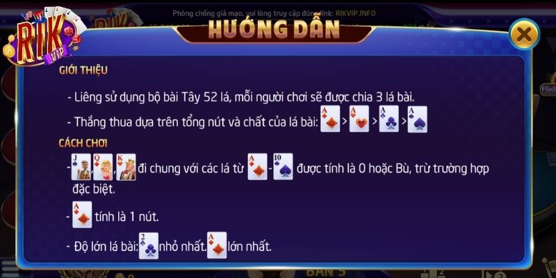 Quy tắc của liêng Rikvip