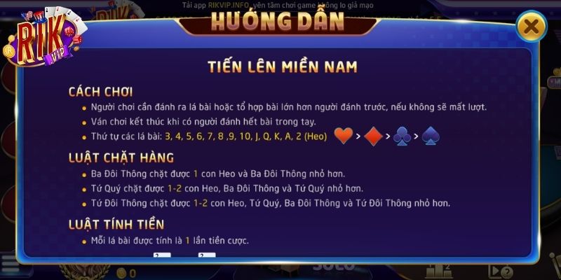 Giới thiệu sơ lược tiến lên miền nam Rikvip